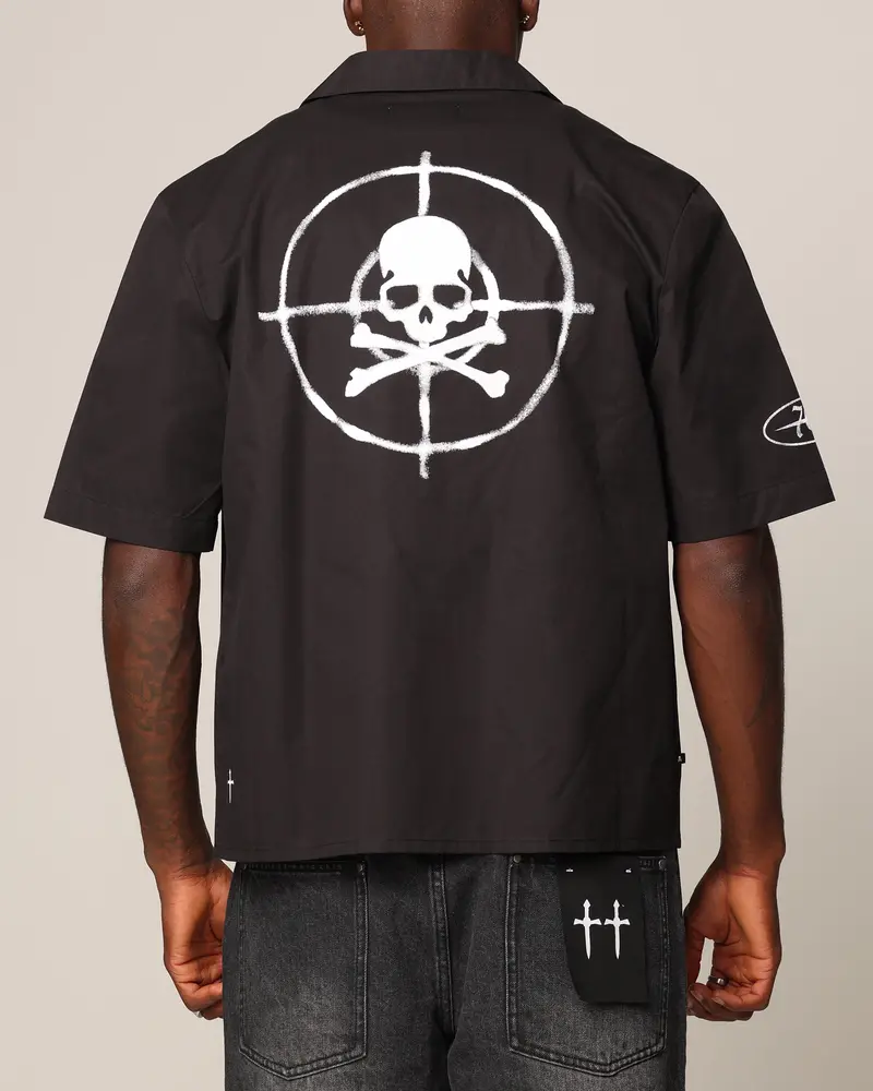 Saint Morta Post Humanous Short Sleeve T-Shirt Black/White 1
