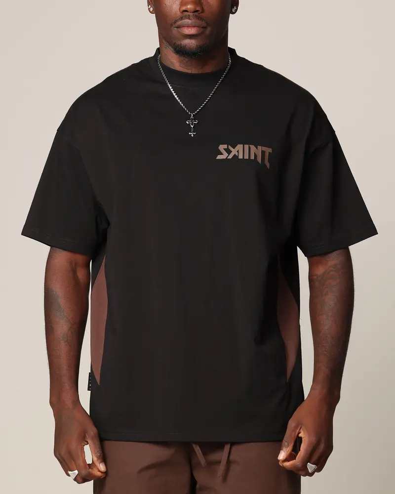 Saint Morta Rage Boxy T-Shirt Black/Brown 1