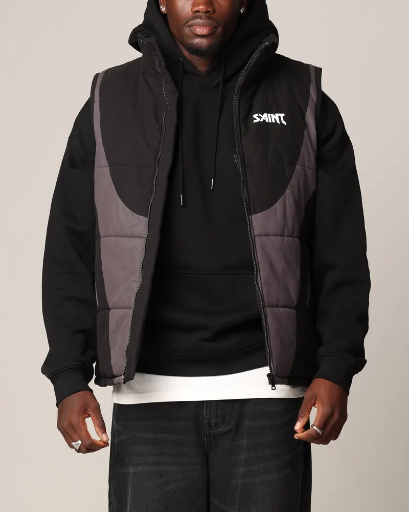 Saint Morta Rage Puffer Vest Black/Grey 1