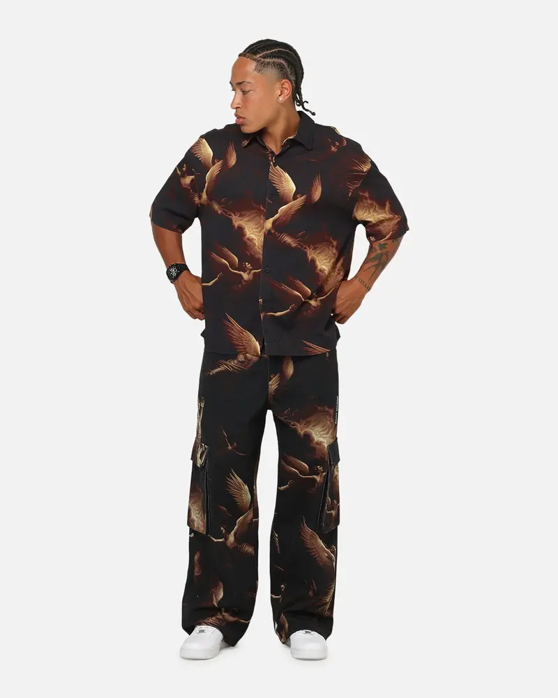 Saint Morta Rapture Cargo Pants Black/Orange 2