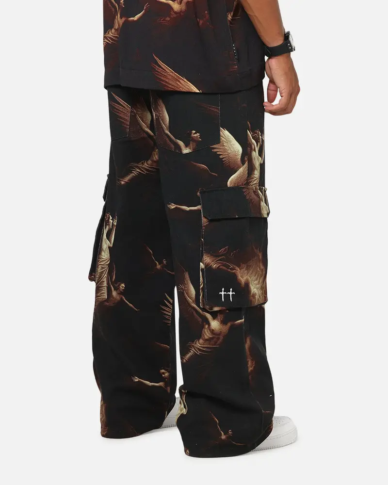 Saint Morta Rapture Cargo Pants Black/Orange 6