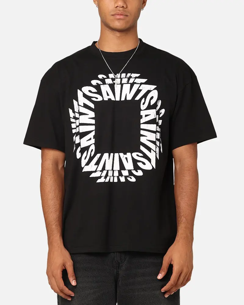 Saint Morta Rave Drop Shoulder T-Shirt Black 1