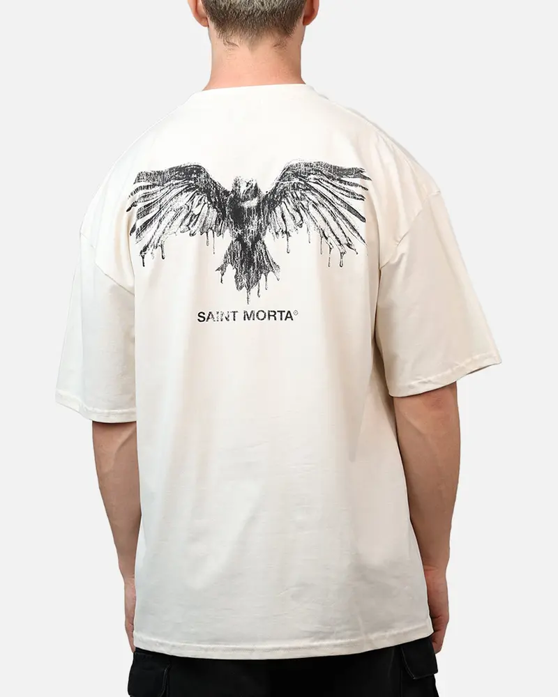 Saint Morta Raven T-Shirt Off White 1