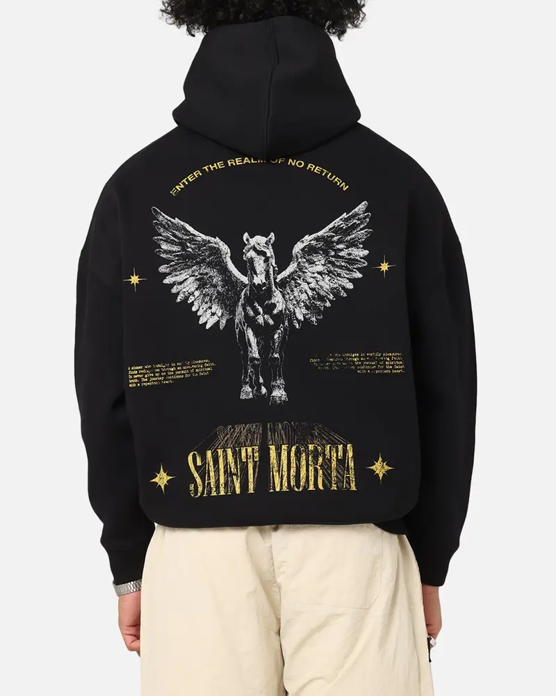 Saint Morta Realm Of Return Boxy Hoodie Black 1