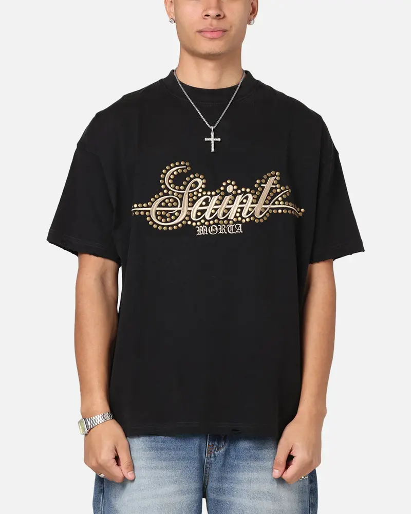Saint Morta Rodeo Drive Boxy T-Shirt Black/Brown 1