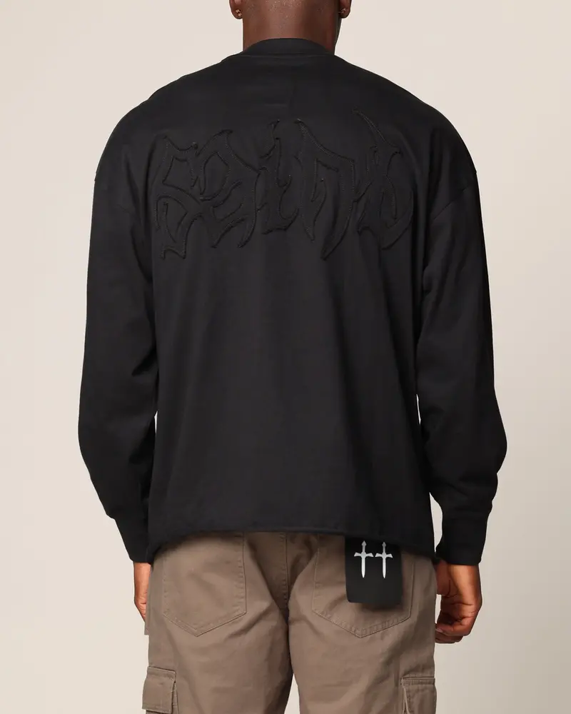 Saint Morta Rodeo Metal Oversized Long Sleeve T-Shirt Black 1