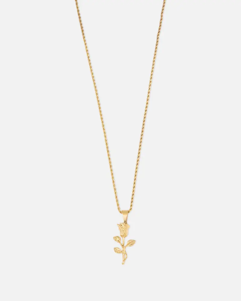 Saint Morta Rose Pendant Chain Gold 1
