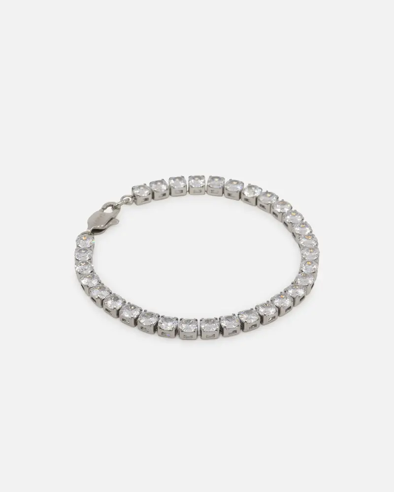 Saint Morta Round Cut Tennis Bracelet Iced White Gold 1