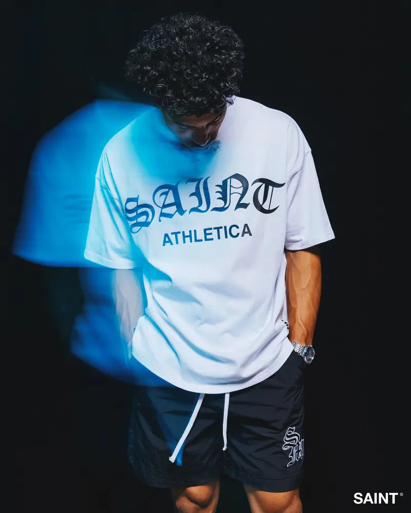 Saint Morta Saint Athletica Boxy T-Shirt White/Black 1