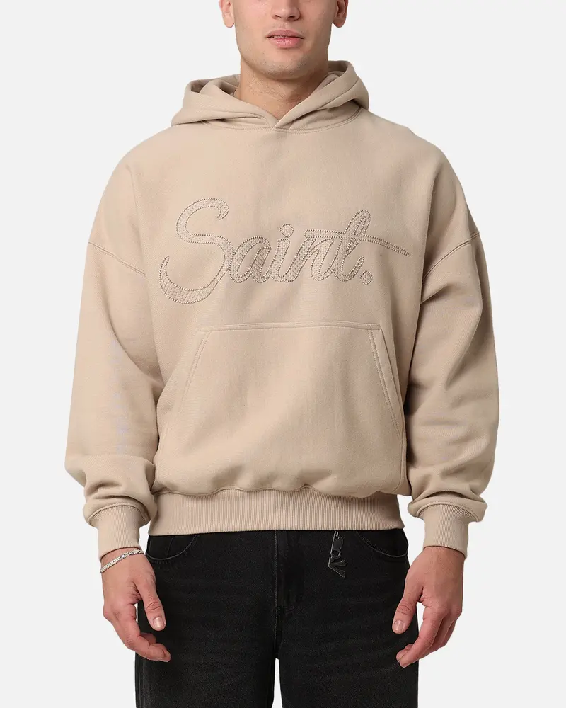 Saint Morta Scribere Premium Hoodie Stone 1