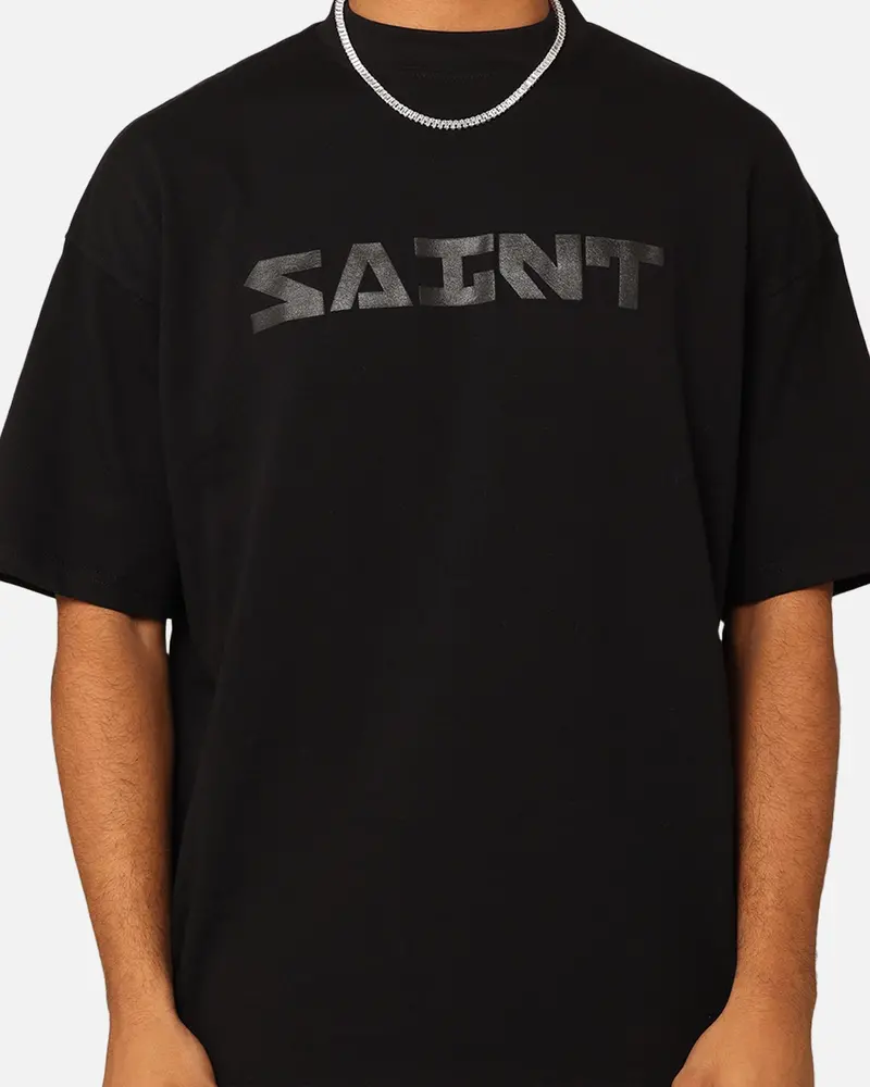 Saint Morta Scripture Mock Neck T-Shirt Black 3