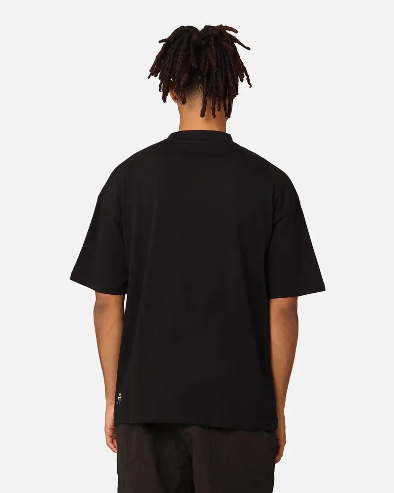 Saint Morta Scripture Mock Neck T-Shirt Black 4