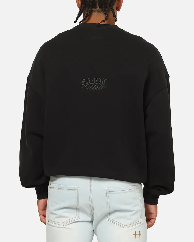 Saint Morta Serenity Crewneck Black Wash 1