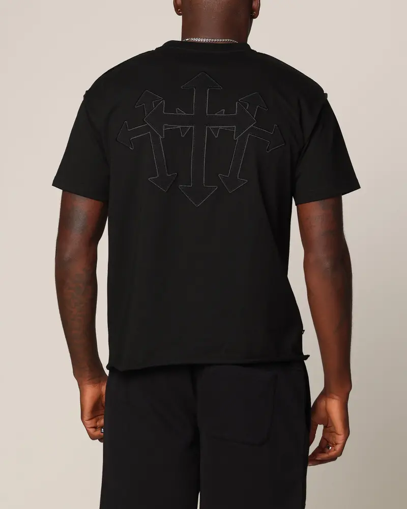 Saint Morta Sorrows Cut T-Shirt Black 1