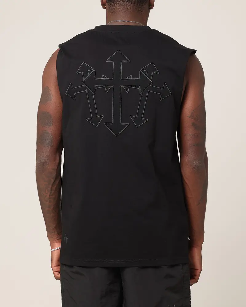 Saint Morta Sorrows Oversized Muscle T-Shirt Black 1