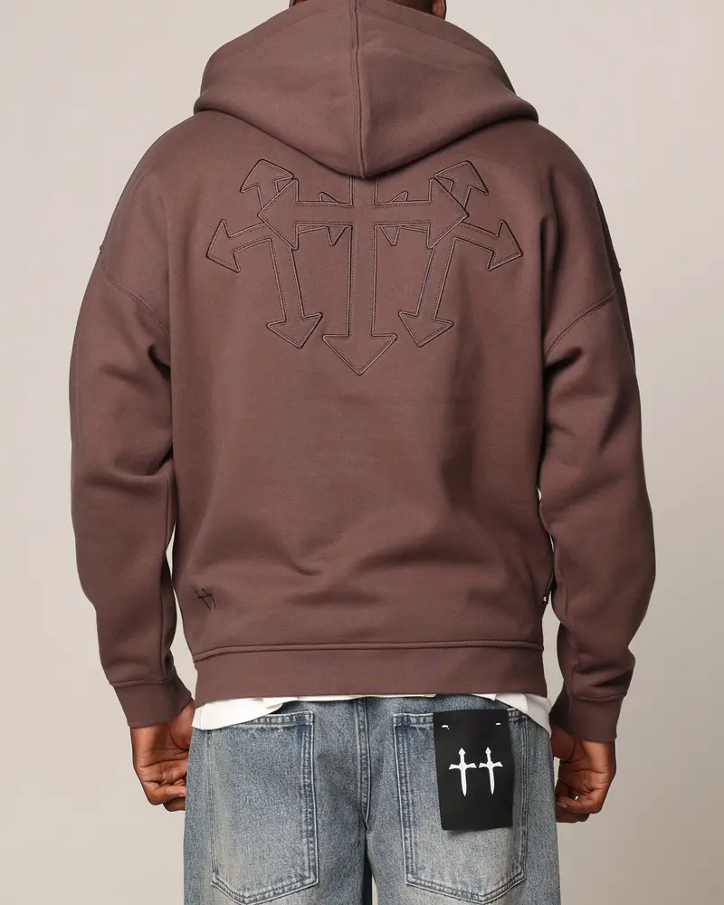 Saint Morta Sorrows Zip Hoodie Chocolate 1