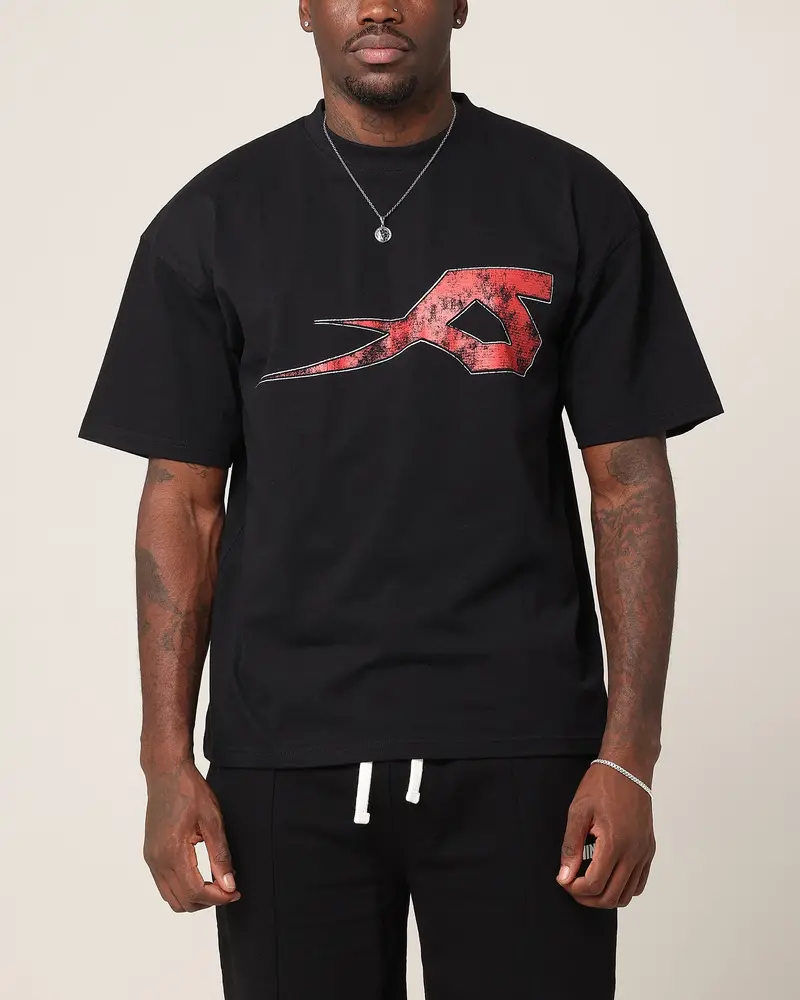 Saint Morta Ssix Drop Shoulder T-Shirt Black 1