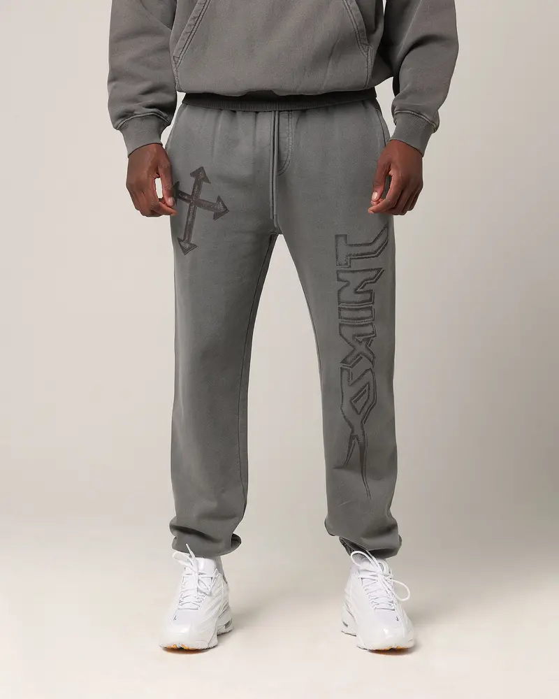 Saint Morta Ssix Sweat Pants Washed Charcoal 1