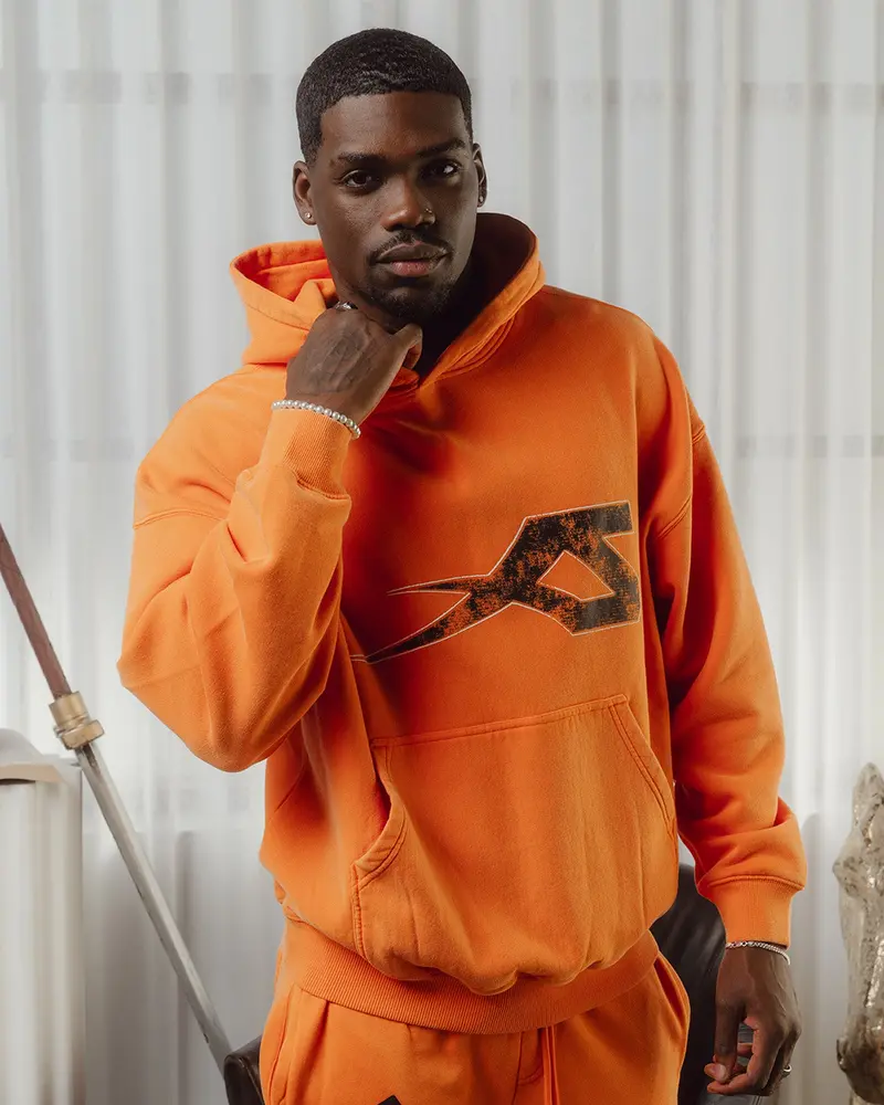 Saint Morta Ssix Vintage Hoodie Orange 1