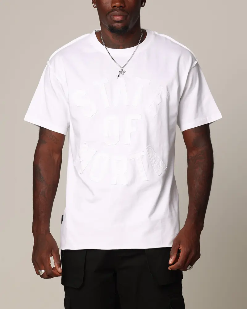 Saint Morta State Of Morta Appliqué T-Shirt White 1