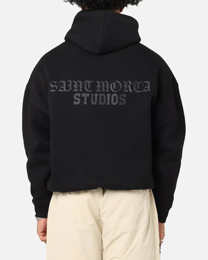 Saint Morta Studios Boxy Hoodie Black 1