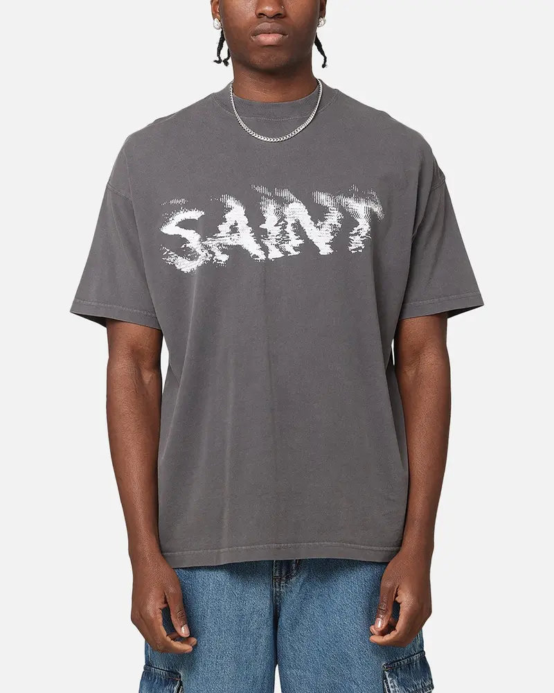 Saint Morta System Overload Boxy T-Shirt Charcoal 1