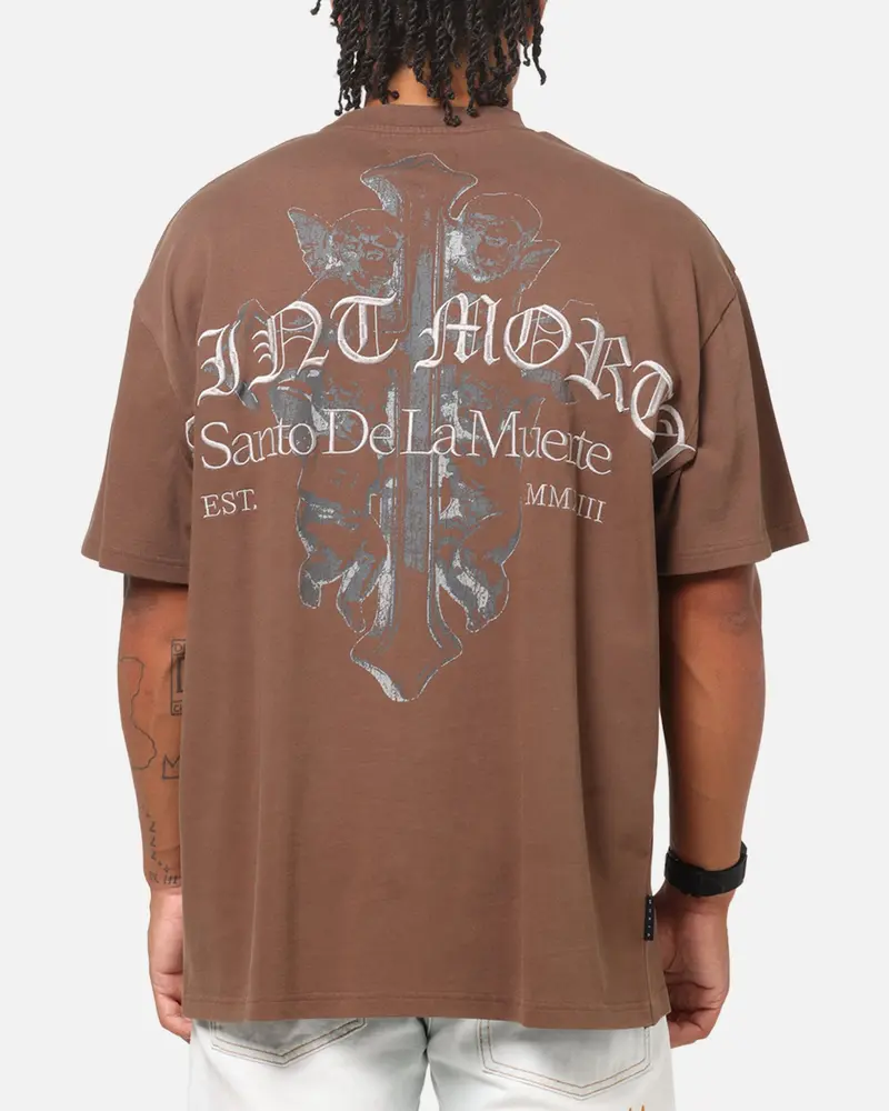 Saint Morta The Cross Boxy T-Shirt Washed Brown 1