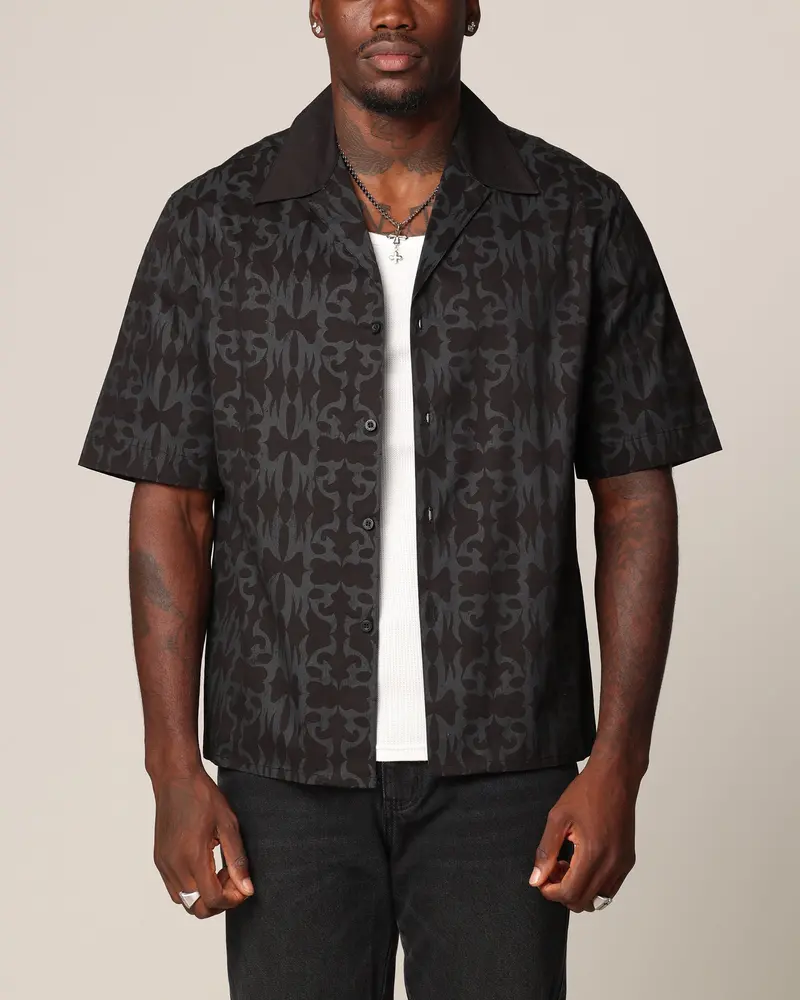 Saint Morta Tribal Short Sleeve T-Shirt Black/Black 1
