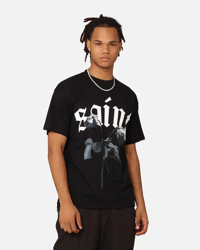 Saint Morta True Love Drop Shoulder T-Shirt Black 1