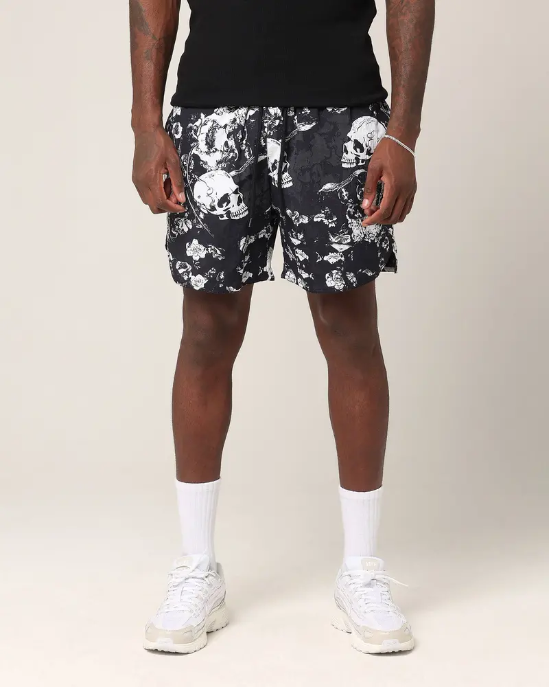 Saint Morta Undying Beach Shorts Black/White 1