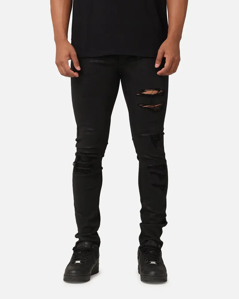 Saint Morta Wax Destroy Dynasty Jeans Black 1