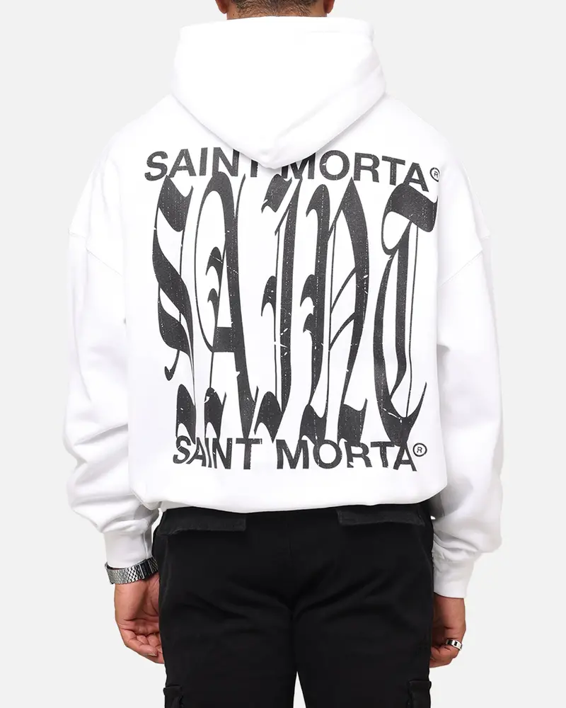 Saint Morta Ye Old Boxy Hoodie White 1