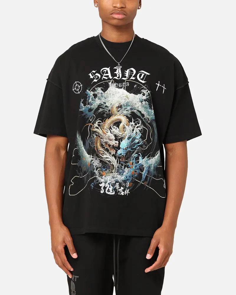 Saint Morta Year Of The Dragon Boxy T-Shirt Black 1