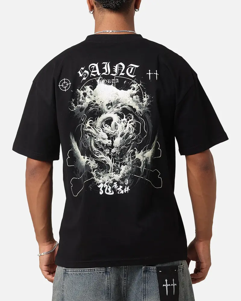 Saint Morta Year Of The Dragon Drop T-Shirt Black/Stone 1