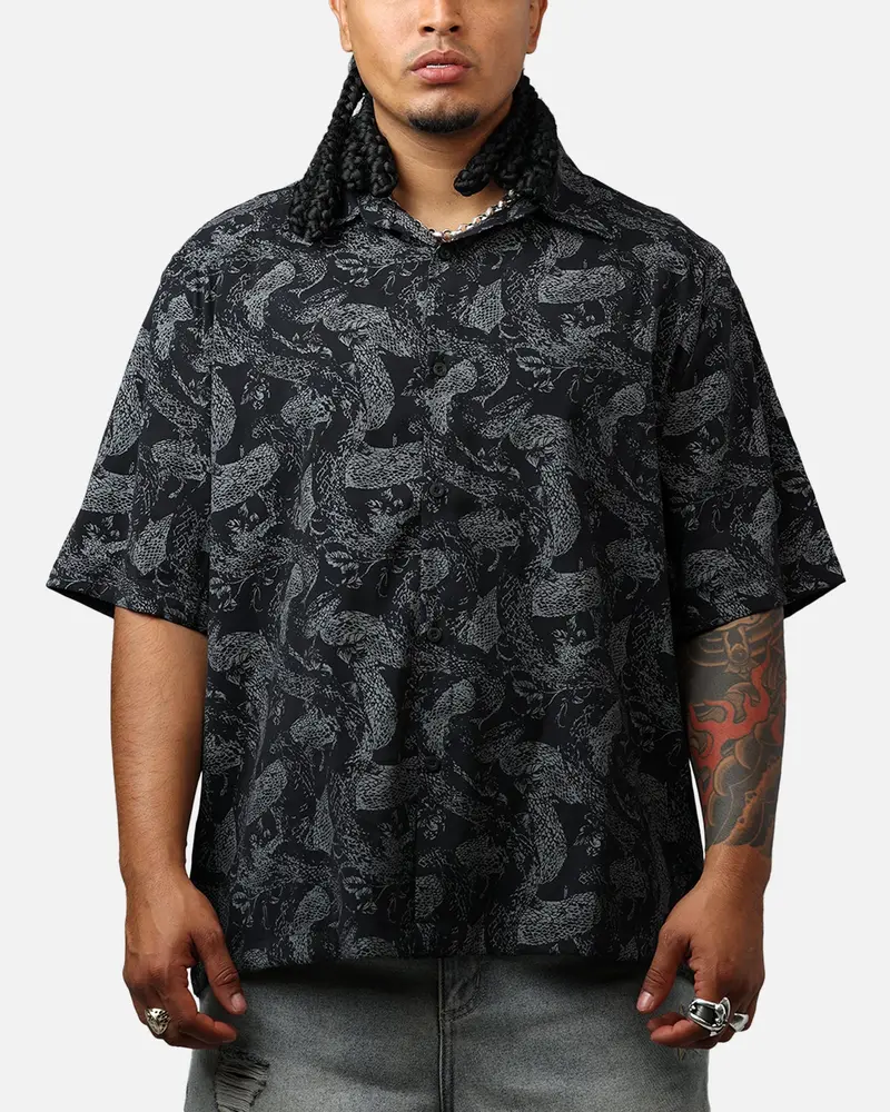 Saint Morta Year Of The Snake Button Up Shirt Black/Grey 1