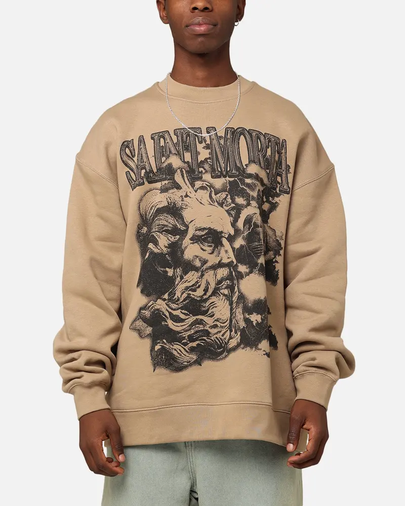 Saint Morta Zeus Heavy Crewneck Sand 1