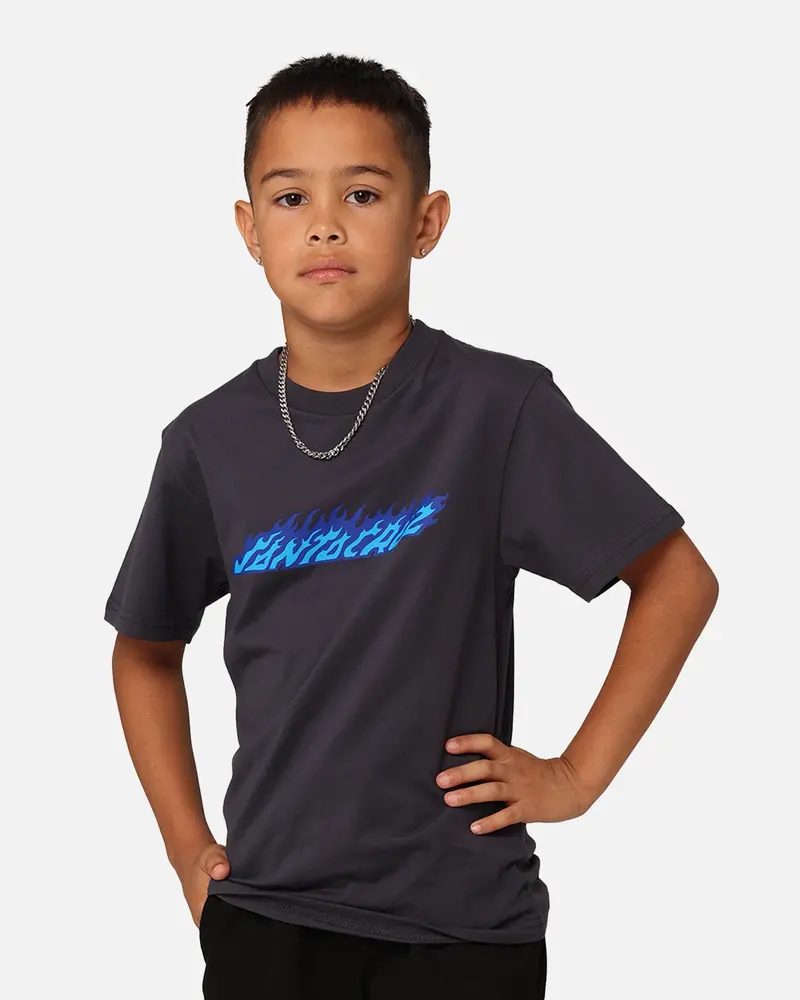 Sant Cruz Kids' Flame Strip Hand T-Shirt Navy 1