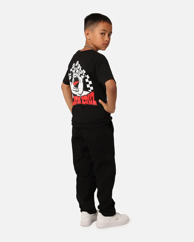 Santa Cruz Kids' Arch Check Hand T-Shirt Black 1
