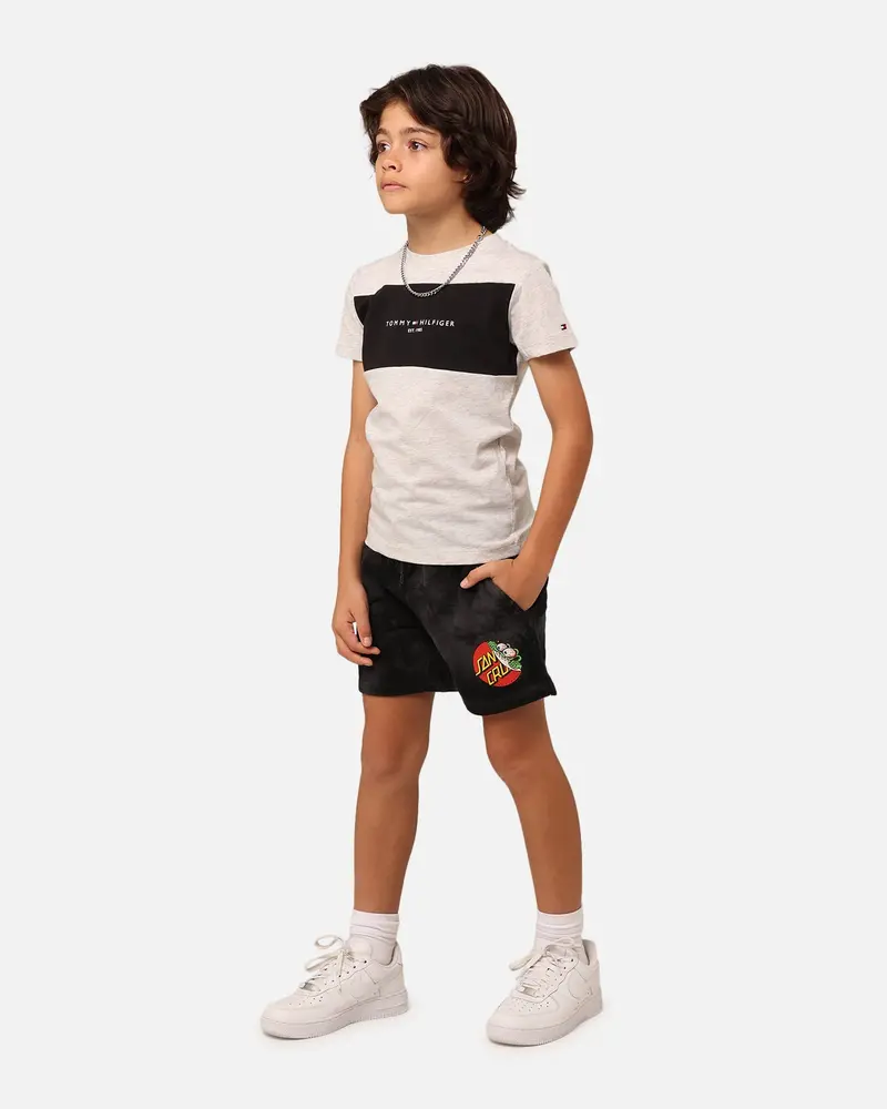 Santa Cruz Kids' Beware Dot Tie Dye Track Shorts Black Tie Dye 1