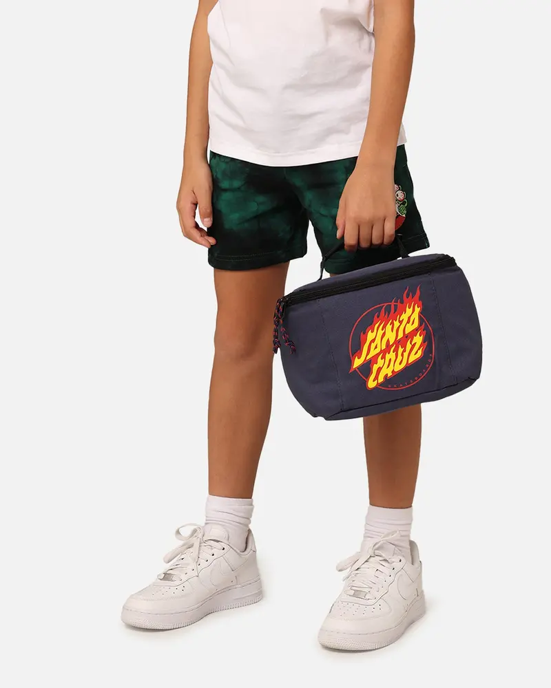 Santa Cruz Kids' Flaming Dot Lunch Box Navy 1