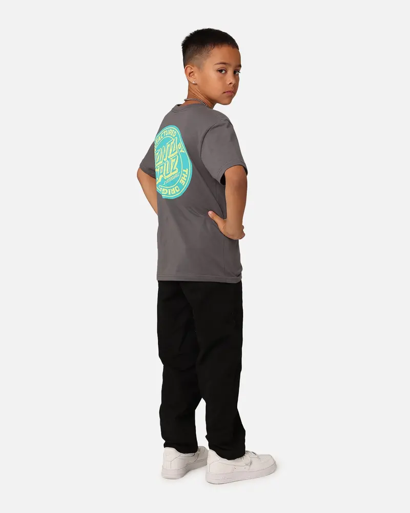 Santa Cruz Kids' Reverse Mfg Dot T-Shirt Charcoal 1