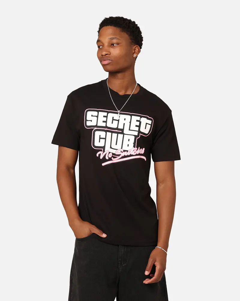Secret Club No Snitches T-Shirt Black 1
