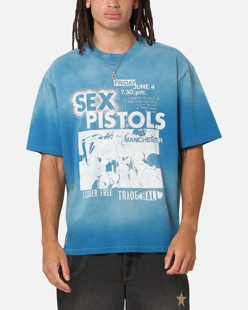 Sex Pistols Sun Fade T-Shirt Sun Washed Blue 1