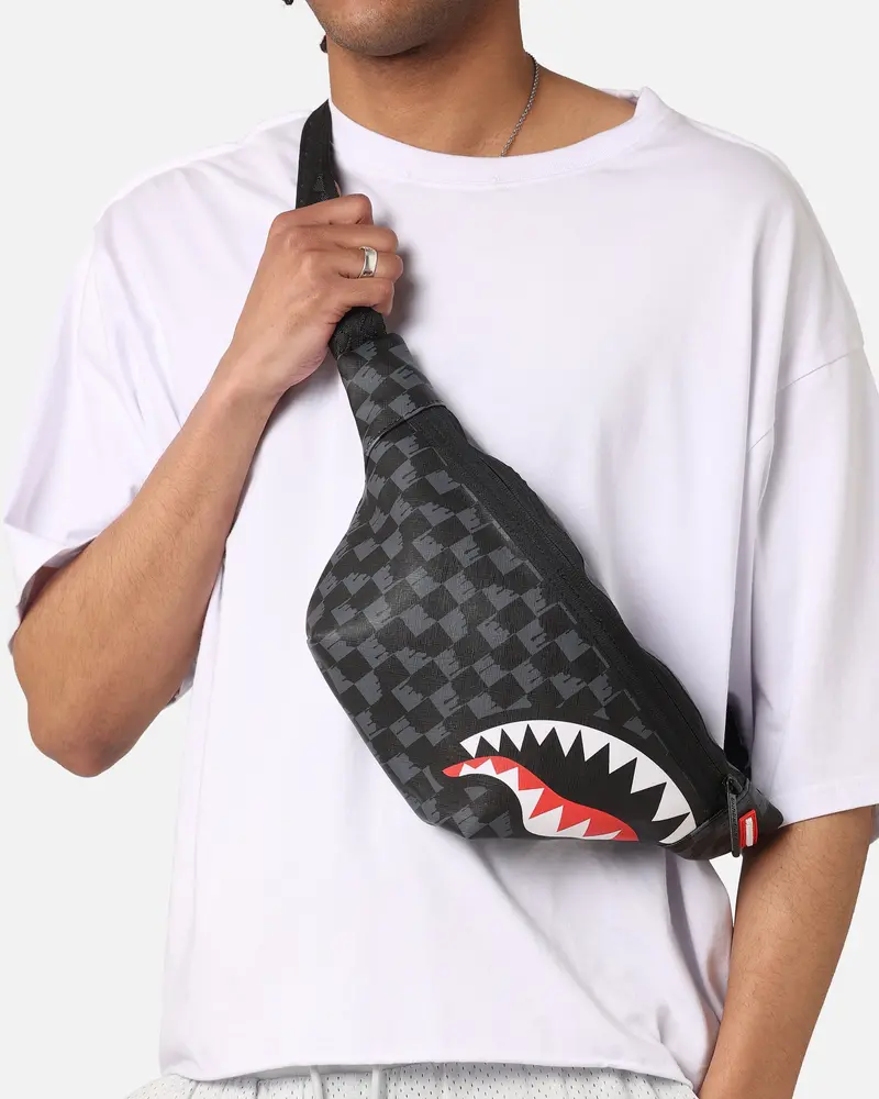 Sprayground Drip Check Shark Savvy Crossbody Bag Multi 1