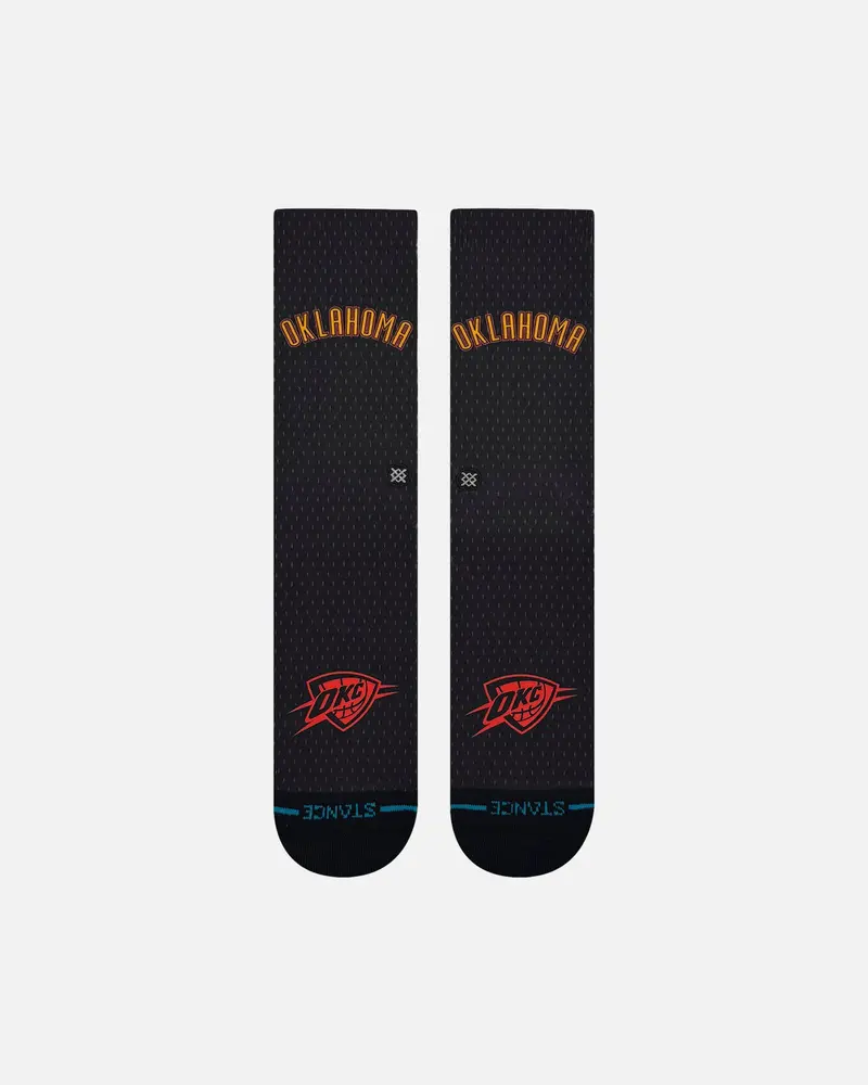 Stance X Nba Oklahoma City Thunder 2025 City Edition Crew Socks Official Team Colour 1
