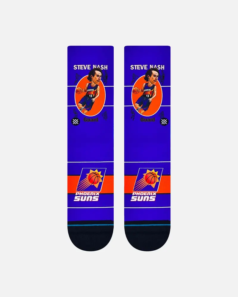 Stance X Nba Phoenix Suns Steve Nash Retro Bighead Crewcut Socks Multi 1