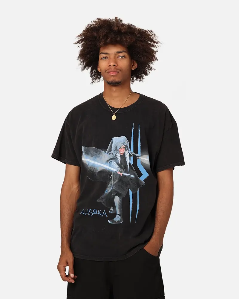 Star Wars Ahsoka Vintage T-Shirt Black Wash 1