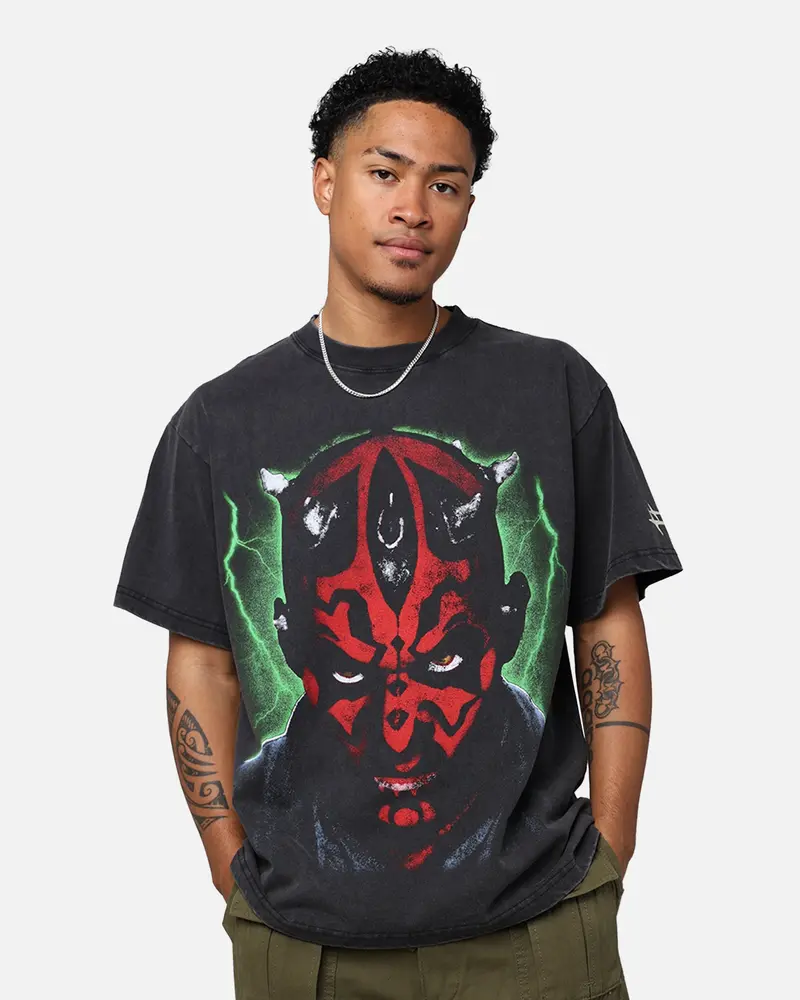 Star Wars Darth Maul T-Shirt Black Wash 1