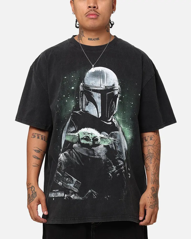 Star Wars The Mandalorian Heavy T-Shirt Vintage Black 1