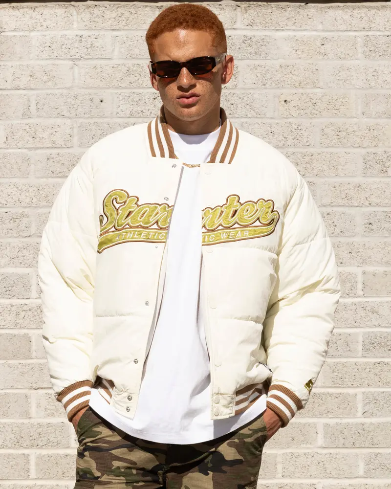 Starter Athletic Bomber Jacket Off White 1